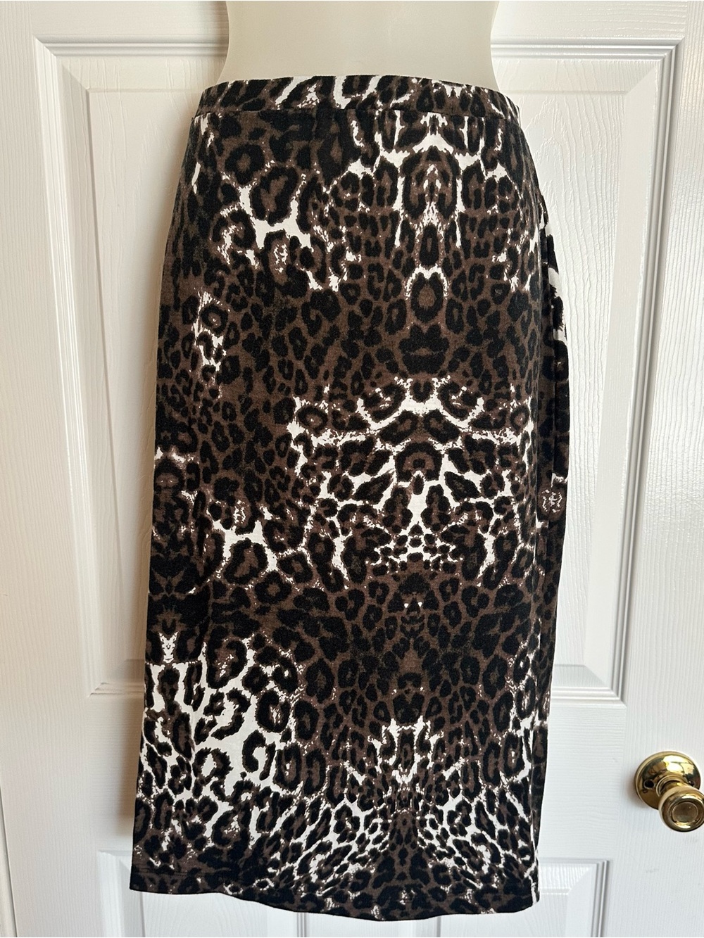Maurices Brown Black Leopard Print Body-con Pencil Skirt